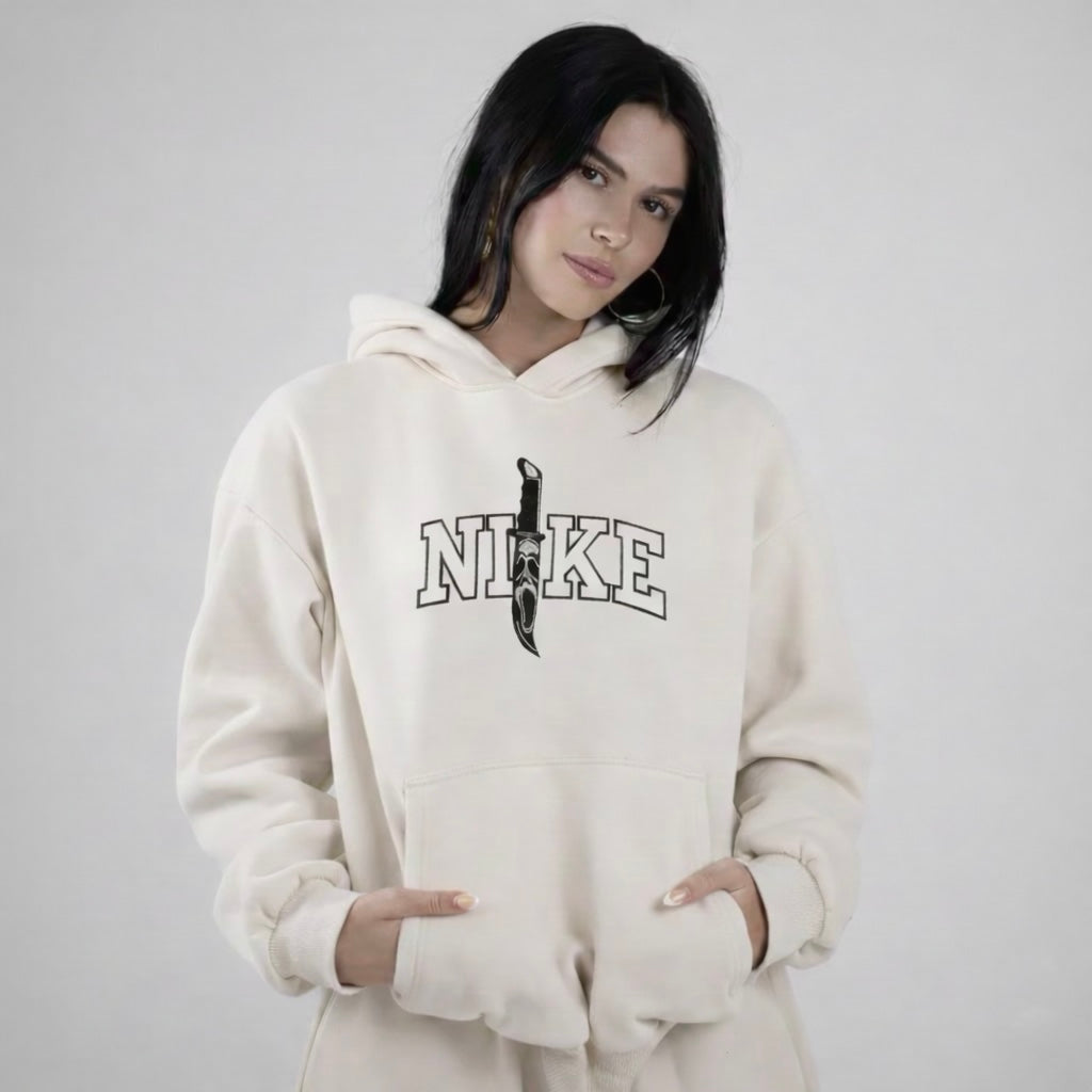 Ghost Embroidered Hoodie