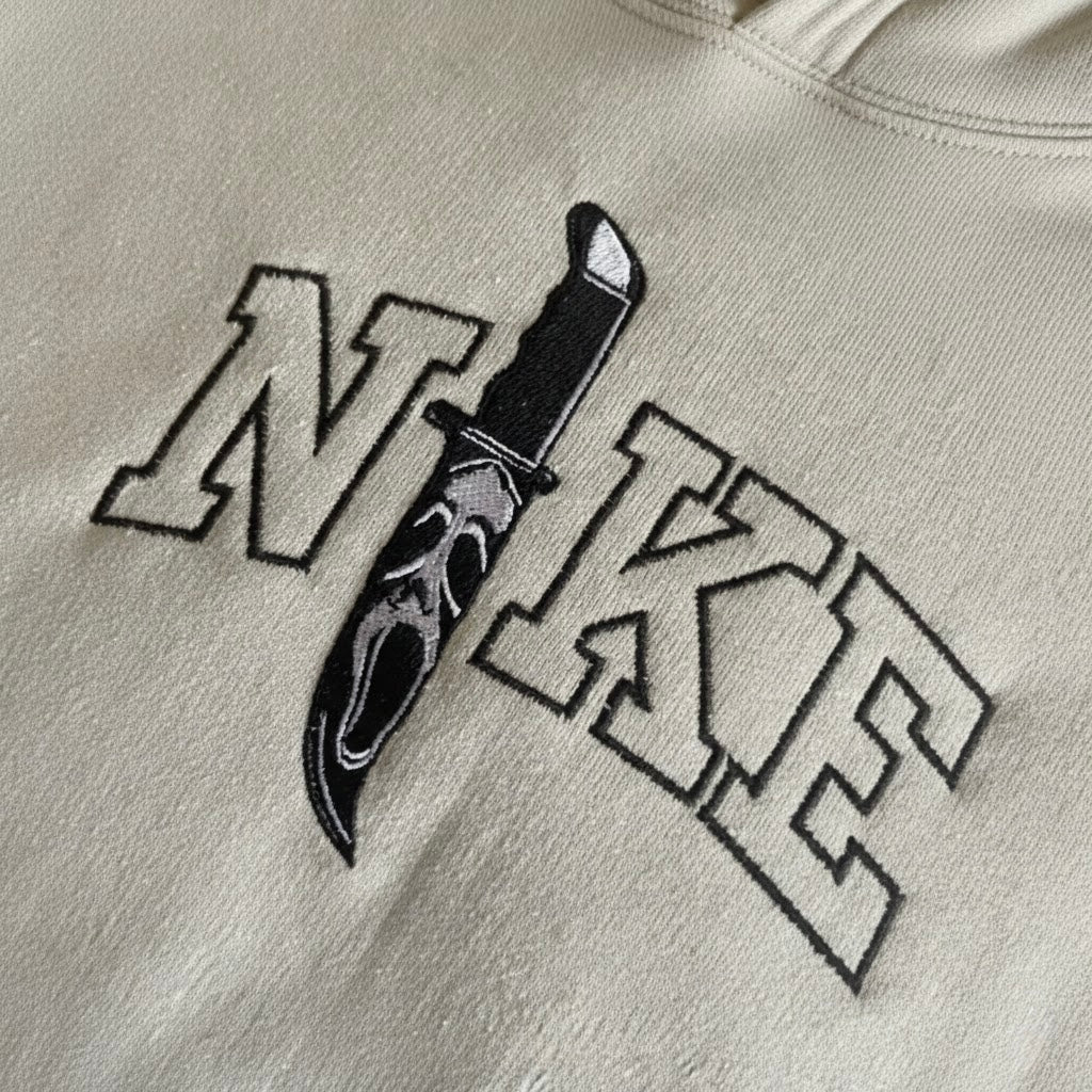 Ghost Embroidered Hoodie